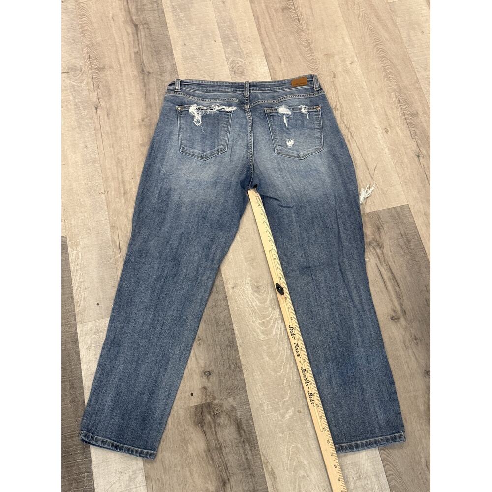 Judy Blue Jeans Womens 15 Distressed Boyfriend Fit Denim Ripped Grunge Pants - Picture 14 of 14